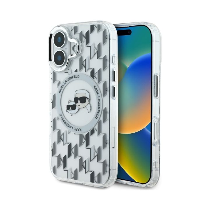 Karl Lagerfeld KLHMP16SHMCKMHT iPhone 166.1" przezroczysty/transparent IML Monogram Karl&Choupette Head MagSafe na NearMe.pl