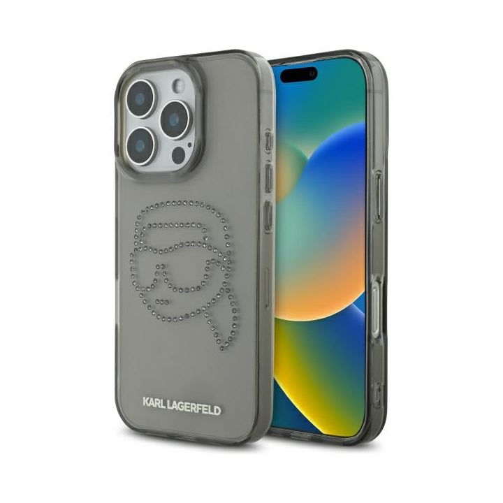 Karl Lagerfeld KLHCP16XHKHDCELK iPhone   16 Pro Max 6.9" czarny/black hardcase IML Rhinestones Karl Head na NearMe.pl