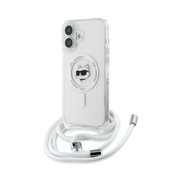 Karl Lagerfeld KLHMP16SHCCHNT iPhone 16  6.1" hardcase transparent IML Choupette Head & Cord Magsafe na NearMe.pl