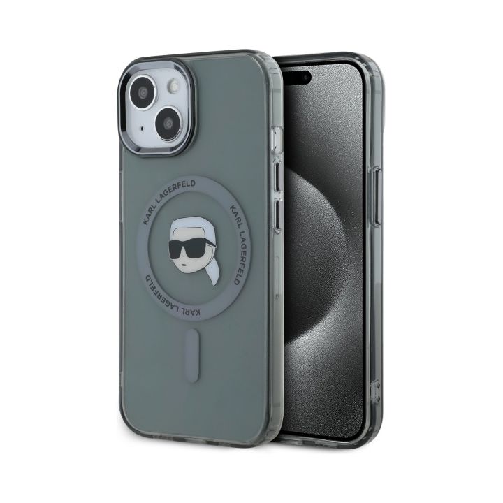 Karl Lagerfeld KLHMP15SHLSKIK iPhone 15  6.1" czarny/black hardcase IML Metal Karl Head MagSafe na NearMe.pl