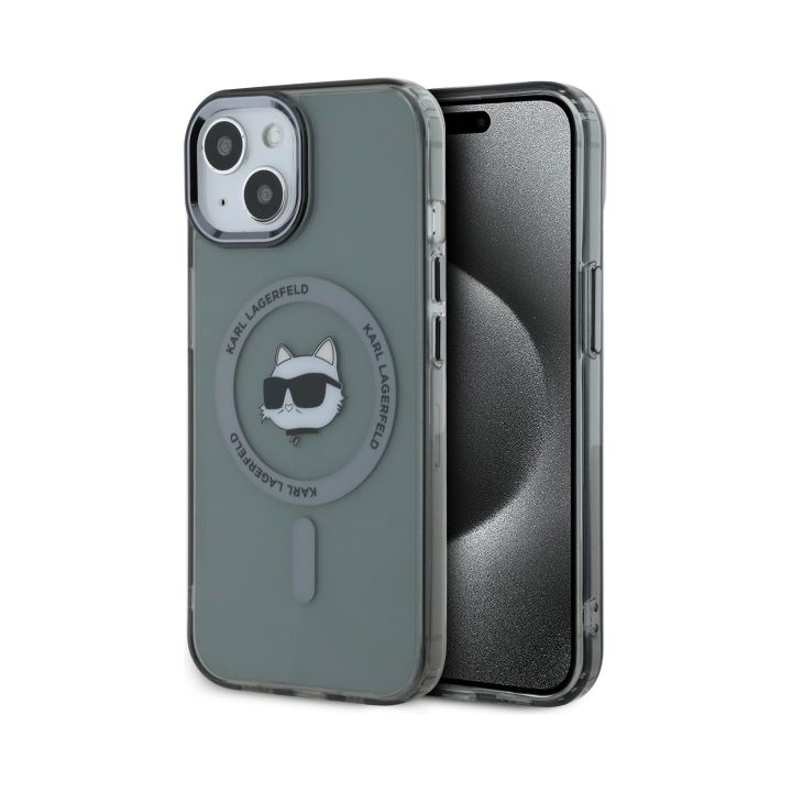 Karl Lagerfeld KLHMP15SHLSCHK iPhone 15  6.1" czarny/black hardcase IML Metal Choupette Head MagSafe na NearMe.pl