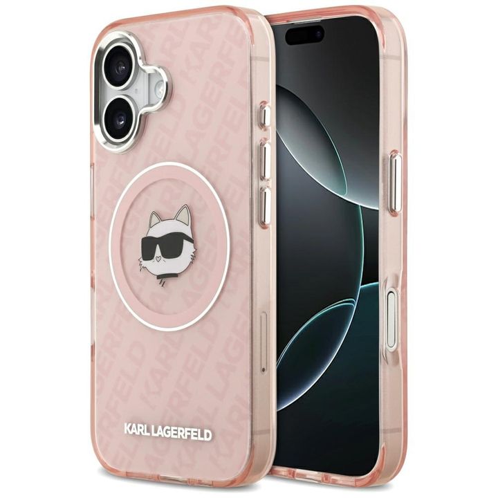 Etui Karl Lagerfeld IML Choupette Head   Logo MagSafe do iPhone 17 różowy na NearMe.pl
