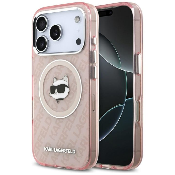 Etui Karl Lagerfeld IML Choupette Head   Logo MagSafe do iPhone 17 Pro różowy na NearMe.pl