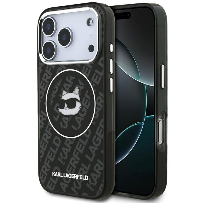 Etui Karl Lagerfeld IML Choupette Head   Logo MagSafe do iPhone 17 Pro czarny na NearMe.pl