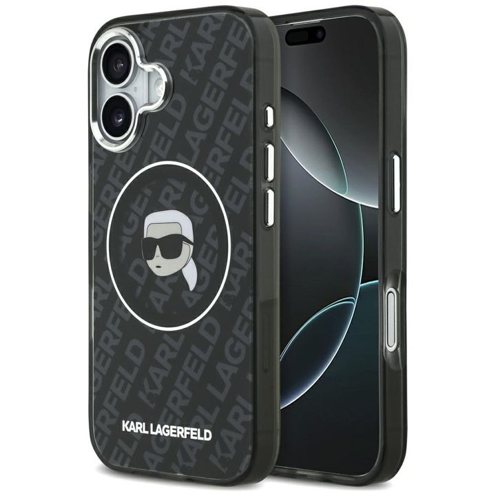 Etui Karl Lagerfeld IML Karl Head Logo   MagSafe do iPhone 17 czarny na NearMe.pl