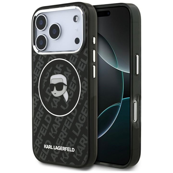 Etui Karl Lagerfeld IML Karl Head Logo   MagSafe do iPhone 17 Pro czarny na NearMe.pl