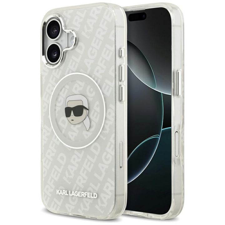 Etui Karl Lagerfeld IML Karl Head Logo   MagSafe do iPhone 17 szary na NearMe.pl