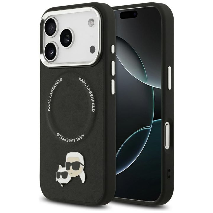 Etui Karl Lagerfeld Karl & Choupette     Pins MagSafe do iPhone 17 Pro Max czarny na NearMe.pl