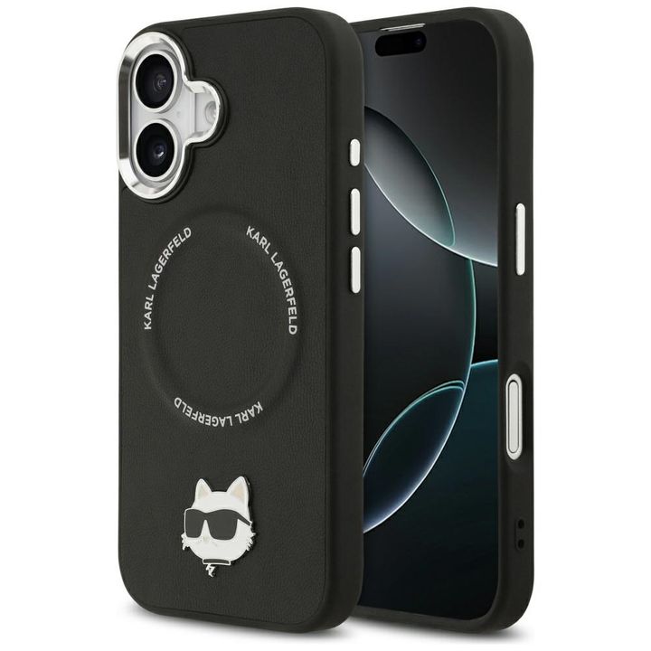 Etui Karl Lagerfeld Choupette Pin        MagSafe do iPhone 17 czarny na NearMe.pl