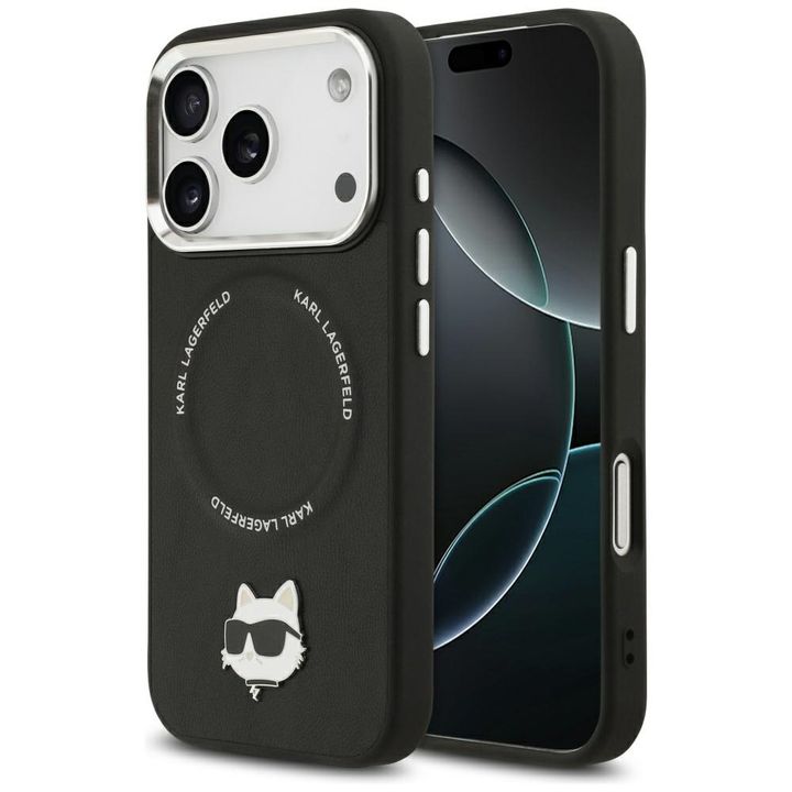 Etui Karl Lagerfeld Choupette Pin        MagSafe do iPhone 17 Pro Max czarny na NearMe.pl