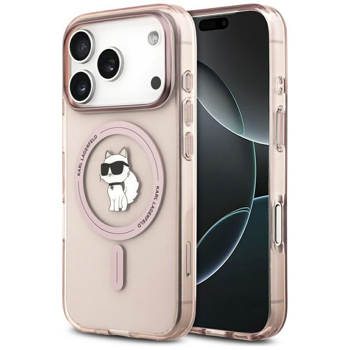 Etui Karl Lagerfeld IML Choupette        MagSafe do iPhone 17 Pro różowy na NearMe.pl