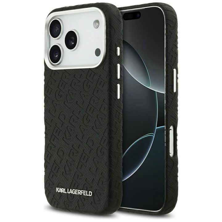 Etui Karl Lagerfeld FW Stamped Karl      MagSafe do iPhone 17 Pro czarny na NearMe.pl