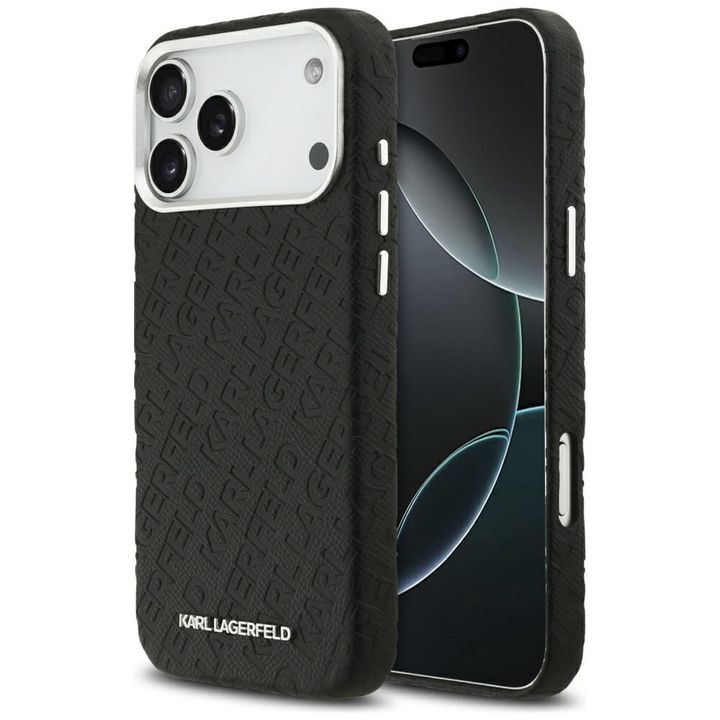 Etui Karl Lagerfeld FW Stamped Karl      MagSafe do iPhone 17 Pro Max czarny na NearMe.pl