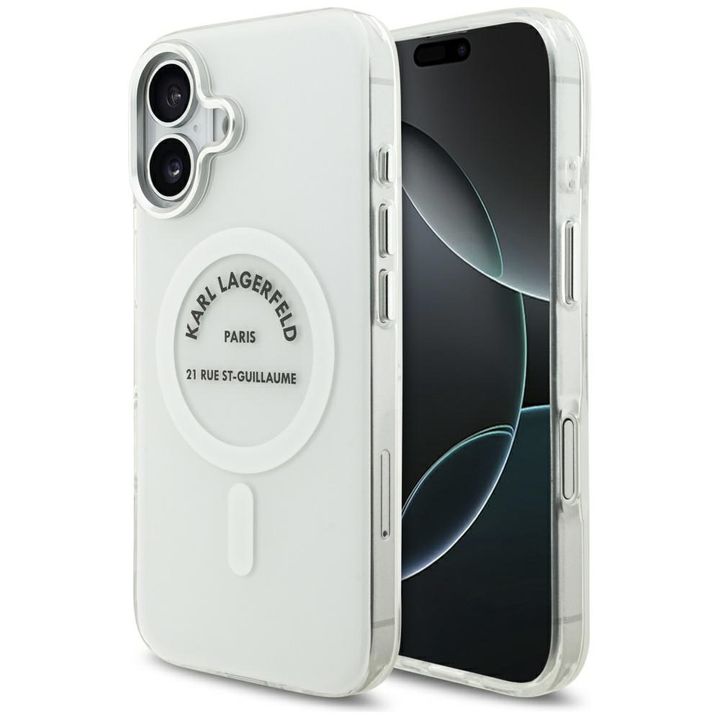 Etui Karl Lagerfeld IML Karl RSG Logo MagSafe do iPhone 17 przezroczysty na NearMe.pl