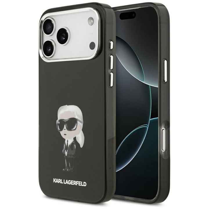 Etui Karl Lagerfeld IML Aquarelle Karl   & Logo MagSafe do iPhone 17 Pro Max czarny na NearMe.pl