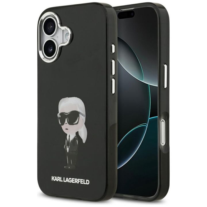 Etui Karl Lagerfeld IML Aquarelle Karl   & Logo MagSafe do iPhone 17 czarny na NearMe.pl