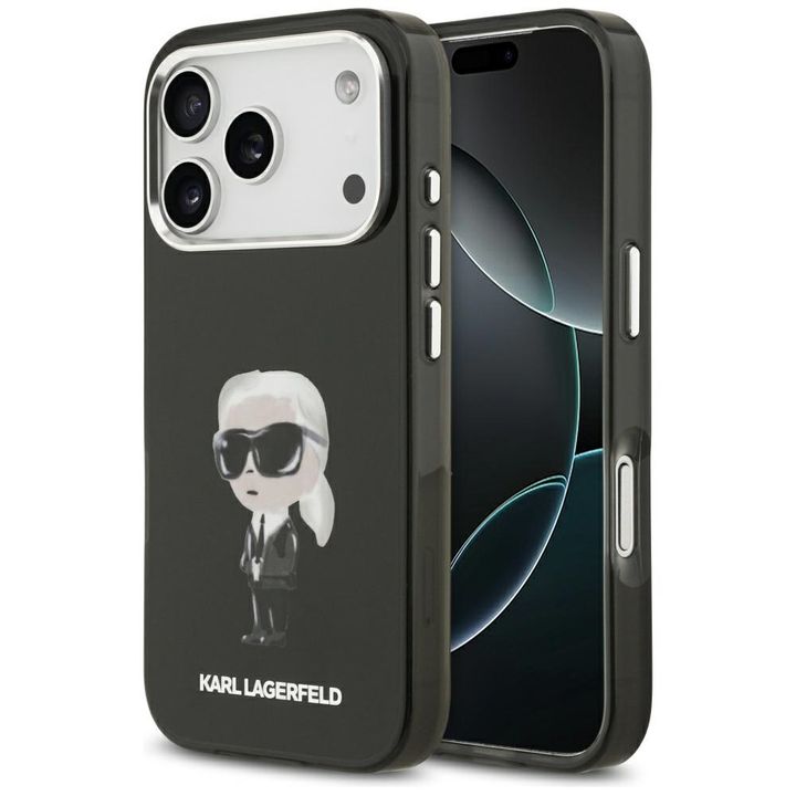 Etui Karl Lagerfeld IML Aquarelle Karl   & Logo MagSafe do iPhone 17 Pro czarny na NearMe.pl