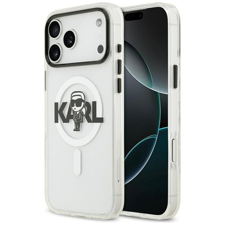 Etui Karl Lagerfeld IML Karl Sketch Logo MagSafe do iPhone 17 Pro Max przezroczysty na NearMe.pl