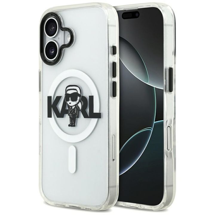 Etui Karl Lagerfeld IML Karl Sketch Logo MagSafe do iPhone 17 przezroczysty na NearMe.pl