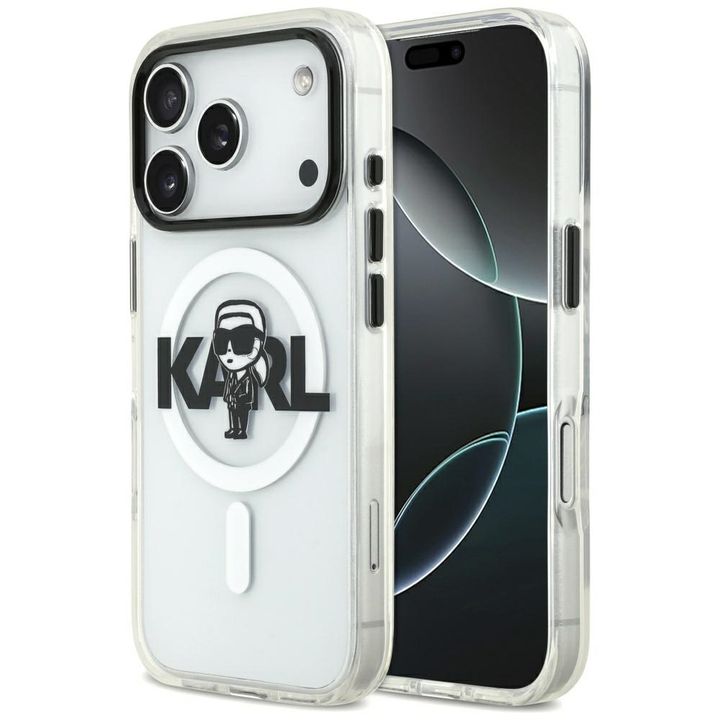 Etui Karl Lagerfeld IML Karl Sketch Logo MagSafe do iPhone 17 Pro przezroczysty na NearMe.pl