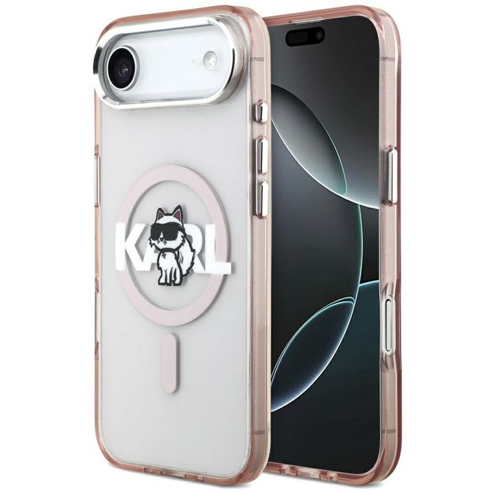 Etui Karl Lagerfeld IML Choupette Sketch Logo MagSafe do iPhone Air różowy na NearMe.pl