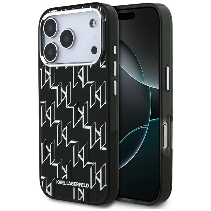 Etui Karl Lagerfeld IML KL Monogram      MagSafe do iPhone 17 Pro czarny na NearMe.pl