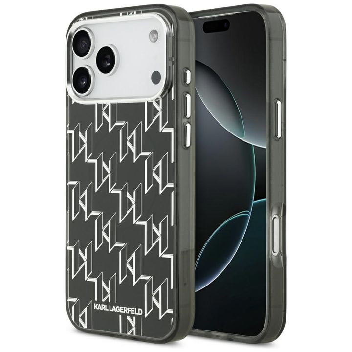 Etui Karl Lagerfeld IML KL Monogram      MagSafe do iPhone 17 Pro Max czarny na NearMe.pl