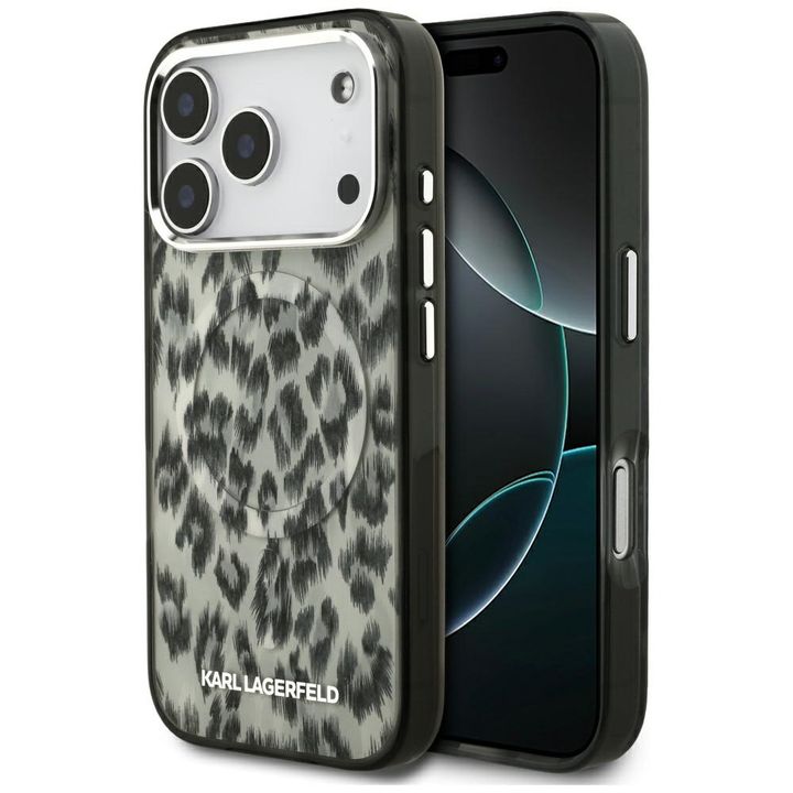 Etui Karl Lagerfeld IML Leopard Pattern  MagSafe do iPhone 17 Pro brązowy na NearMe.pl