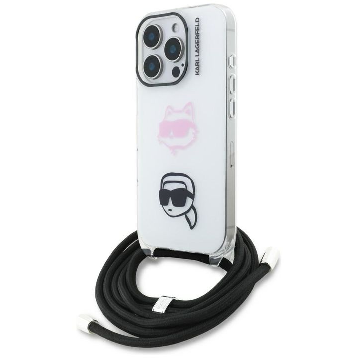 Etui Karl Lagerfeld IML Crossbody        Karl&Choupette Head do iPhone 16 Pro biały na NearMe.pl