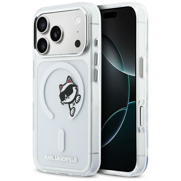 Etui Karl Lagerfeld IML Peekaboo MagSafe do iPhone 17 Pro transparent na NearMe.pl