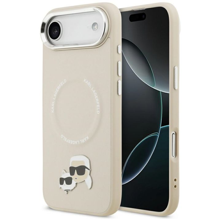 Etui Karl Lagerfeld Karl & Choupette     Pins MagSafe do iPhone Air beżowy na NearMe.pl