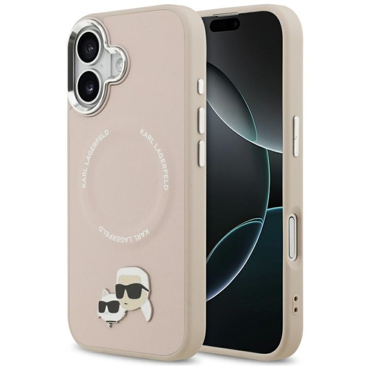 Etui Karl Lagerfeld Karl & Choupette     Pins MagSafe do iPhone 17 różowy na NearMe.pl