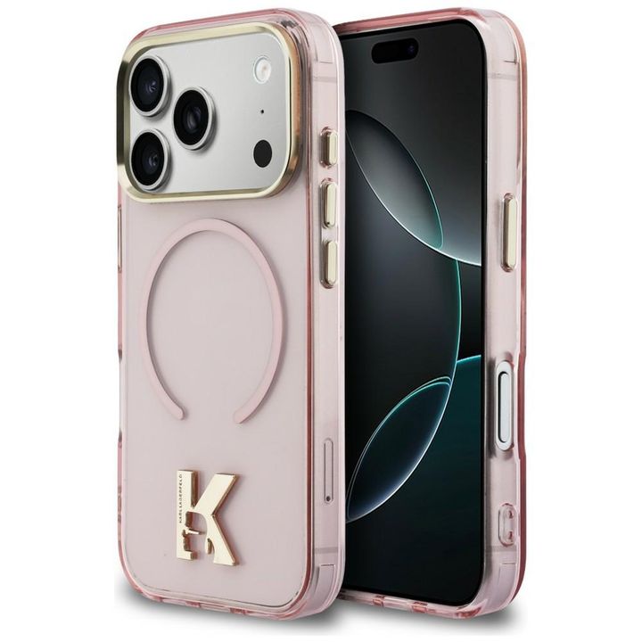 Etui Karl Lagerfeld IML K Head Logo      MagSafe do iPhone 17 Pro Max różowy na NearMe.pl
