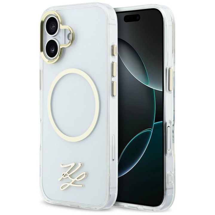 Etui Karl Lagerfeld IML KL Script Logo   MagSafe do iPhone 17 przezroczysty na NearMe.pl
