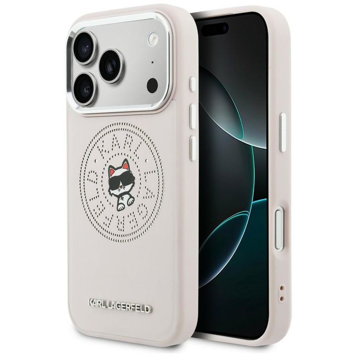 Etui Karl Lagerfeld Point & Choupette    Sketch MagSafe do iPhone 17 Pro różowy na NearMe.pl