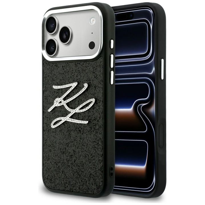 Etui Karl Lagerfeld IML Glitter KL       Diamond Logo do iPhone 17 Pro Max czarny na NearMe.pl