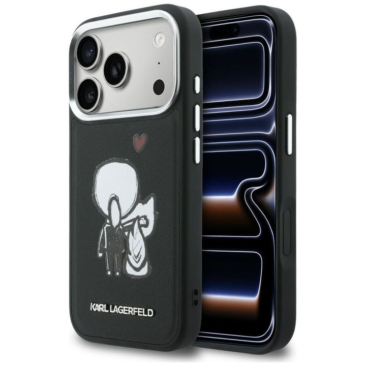 Etui Karl Lagerfeld Karl & Choupette     Back Logo MagSafe do iPhone 17 Pro Max czarny na NearMe.pl