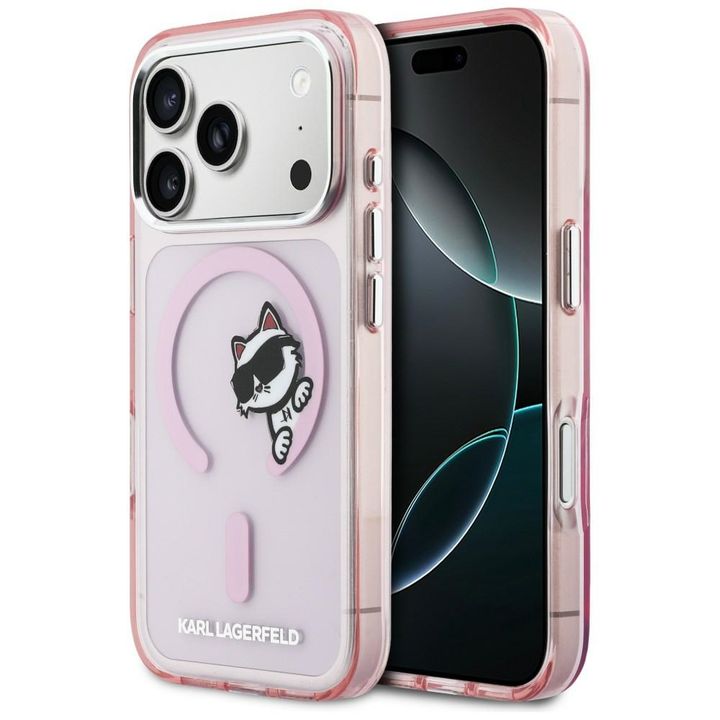 Etui Karl Lagerfeld IML Peekaboo MagSafe do iPhone 17 Pro różowy na NearMe.pl