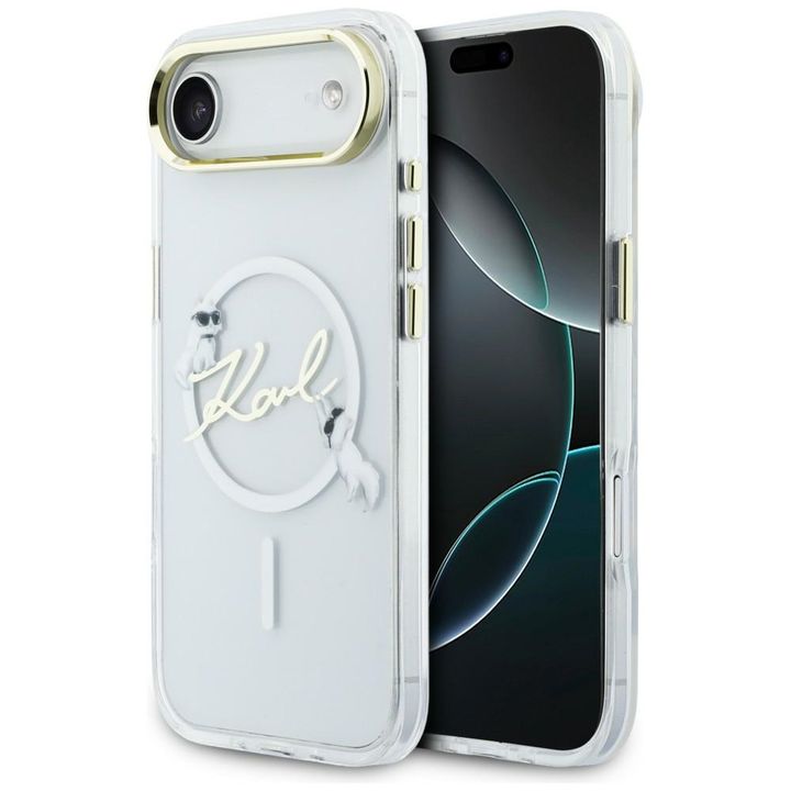 Etui Karl Lagerfeld IML Choupettes Karl  Script Logo MagSafe do iPhone Air przezroczysty na NearMe.pl
