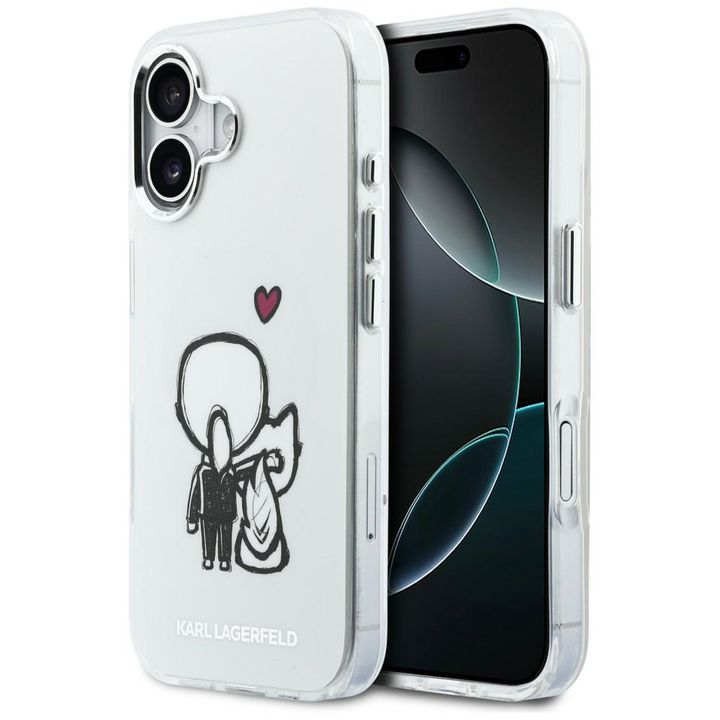 Etui Karl Lagerfeld Karl & Choupette     Back MagSafe do iPhone 17 przezroczysty na NearMe.pl