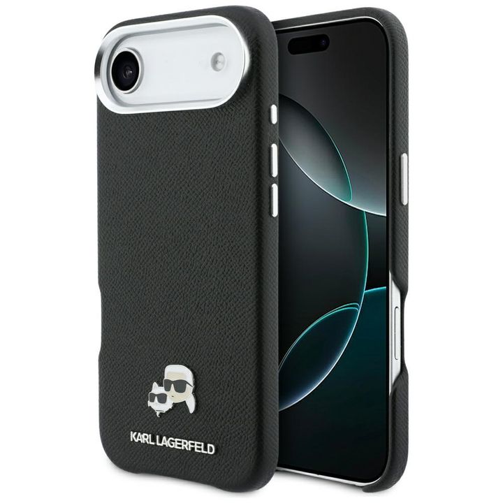 Etui Karl Lagerfeld Karl & Choupette     Head Pins Saffiano MagSafe do iPhone Air czarny na NearMe.pl