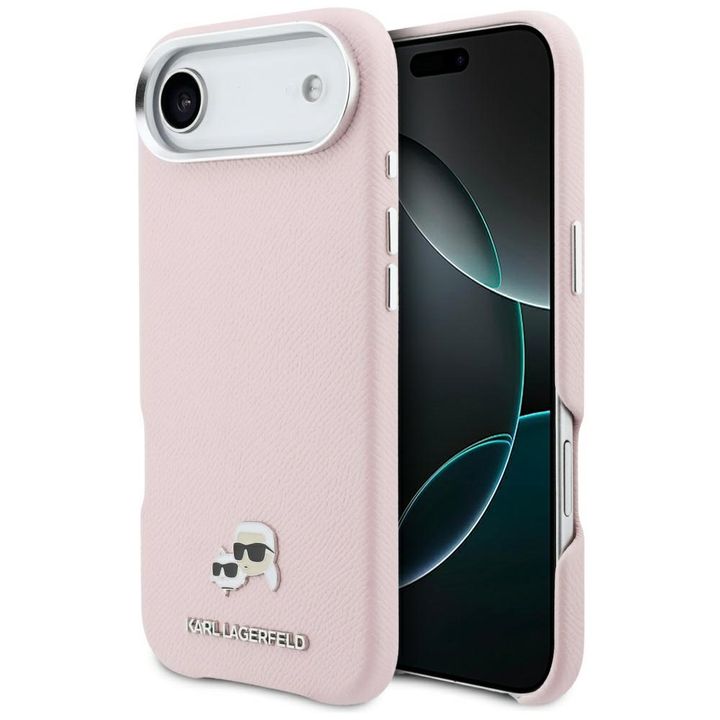 Etui Karl Lagerfeld Karl & Choupette     Head Pins Saffiano MagSafe do iPhone Air różowy na NearMe.pl