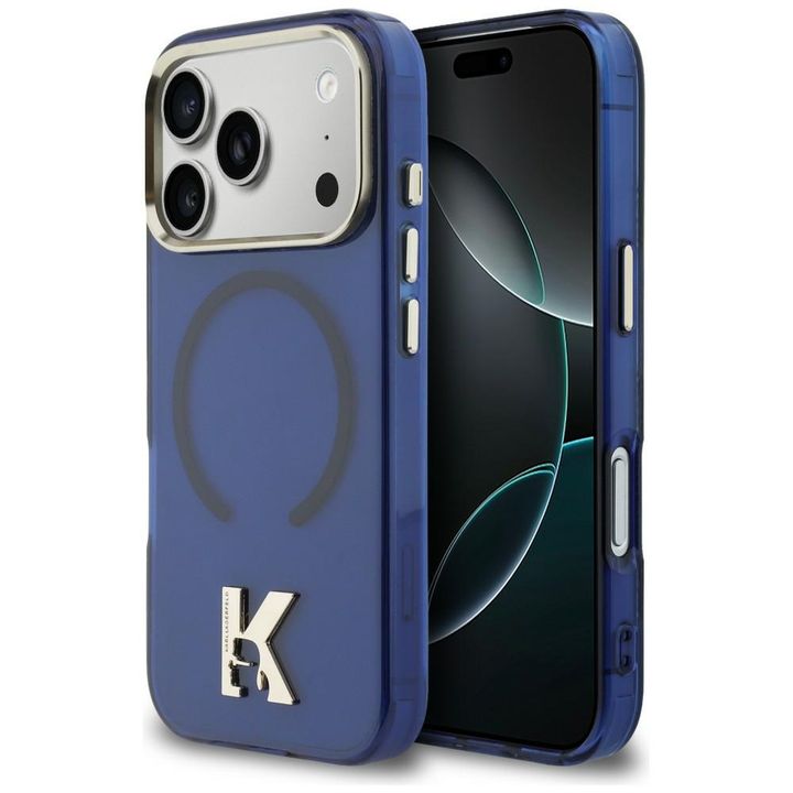 Etui Karl Lagerfeld IML K Head Logo      MagSafe do iPhone 17 Pro Max niebieski na NearMe.pl