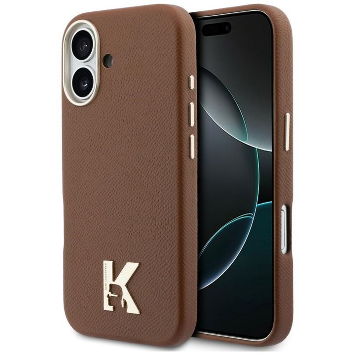 Etui Karl Lagerfeld Karl Head Logo       MagSafe do iPhone 17 brązowy na NearMe.pl