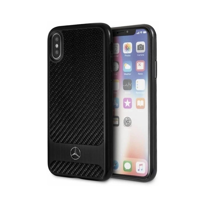 Mercedes MEHCPXHACABK iPhone X/Xshard case czarny/ black Real Carbon Dynamic na NearMe.pl