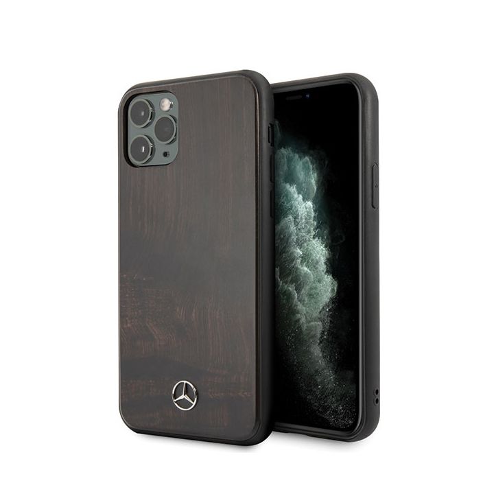 Mercedes MEHCN58VWOBR iPhone 11 Pro hard case brązowy/brown Wood Line Rosewood na NearMe.pl