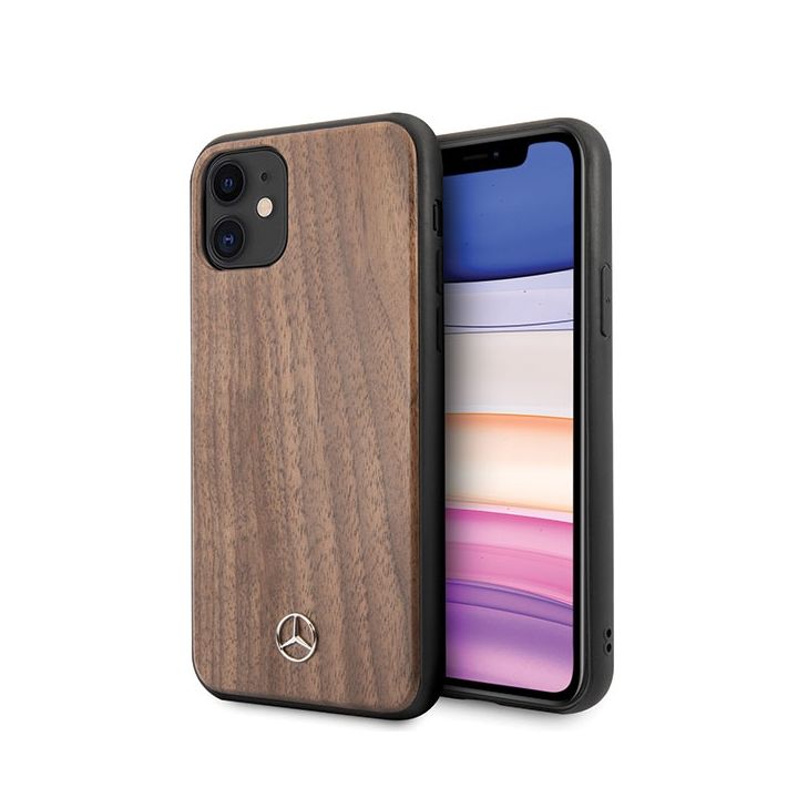 Mercedes MEHCN61VWOLB iPhone 11 6,1"/ Xr hard case brązowy/brown Wood Line Walnut na NearMe.pl