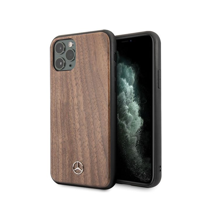 Mercedes MEHCN65VWOLB iPhone 11 ProMax hard case brązowy/brown Wood Line Walnut na NearMe.pl