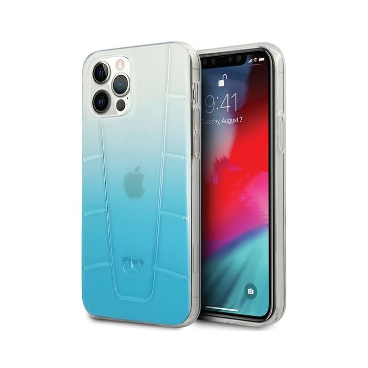 Mercedes MEHCP12MCLGBL iPhone 12/12 Pro6,1" niebieski/blue hardcase Transparent Line na NearMe.pl