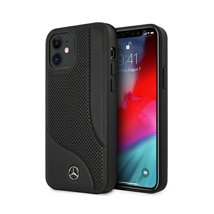 Mercedes MEHCP12SCDOBK iPhone 12 mini5,4" czarny/black hardcase Leather Perforated Area na NearMe.pl